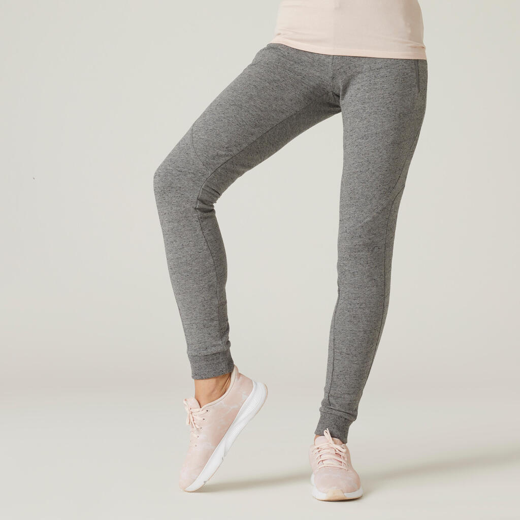 Jogginhose 510 Fitness Slim Damen - grau