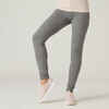 Pantalón Running Fitness 520 Mujer Mayoritariamente Algodón Ajustado Gris