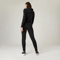 Pantalón de fitness tipo jogger para mujer - 520 - Mayoritariamente algodón - Corte ajustado con bolsillos y cierre 