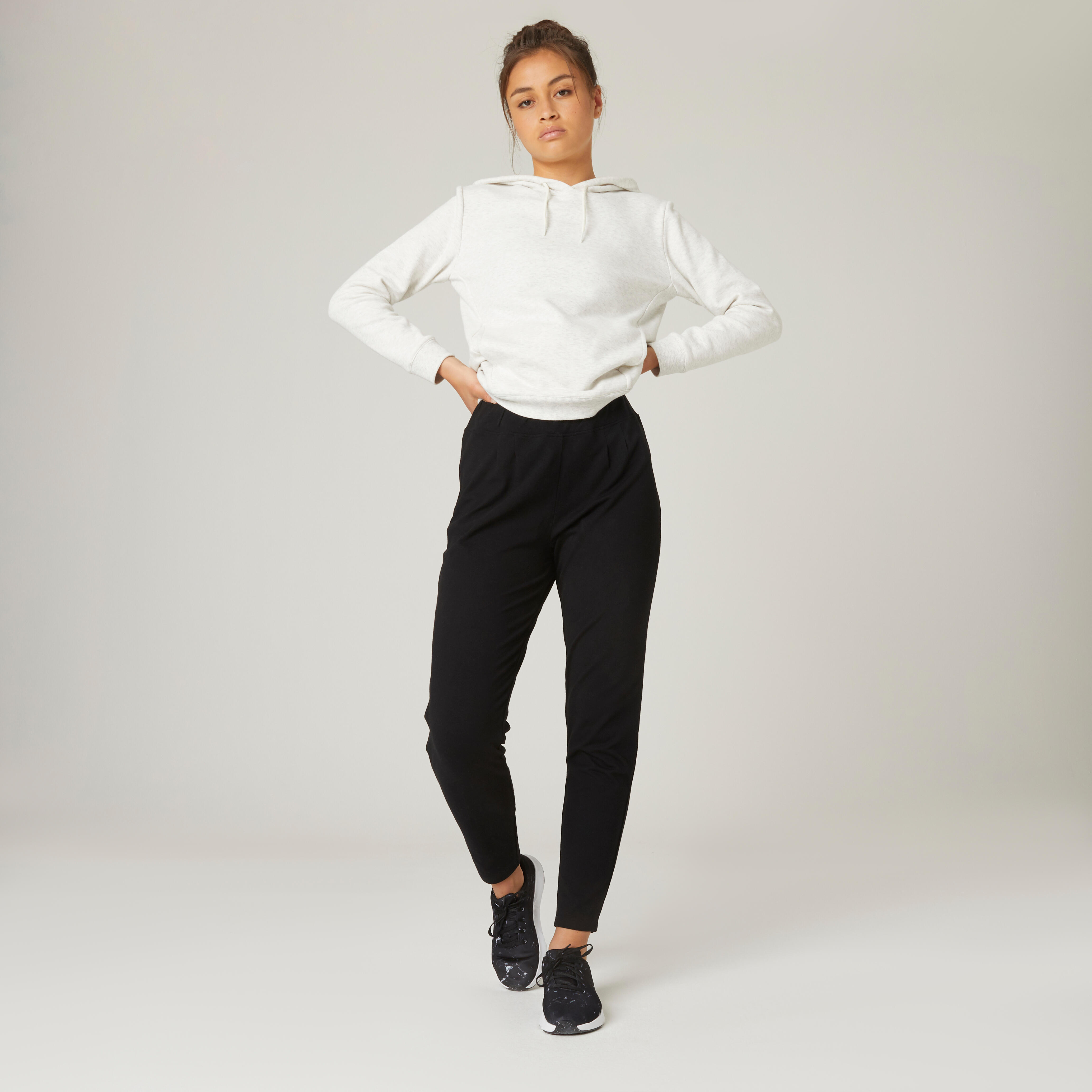 PANTALÓN DE BUZO MUJER 100 NEGRO - Decathlon