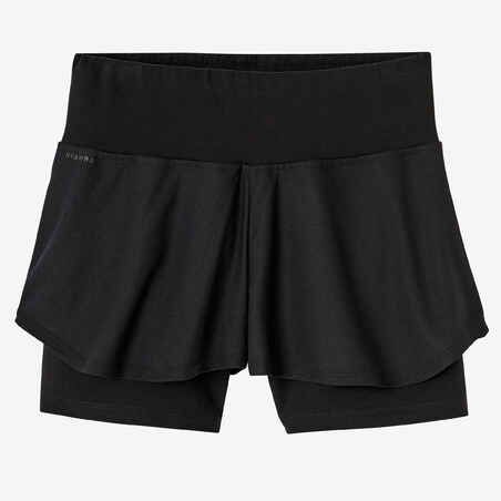 SHORT DEPORTIVO MUJER CON CALZA NEGRA GYM 520