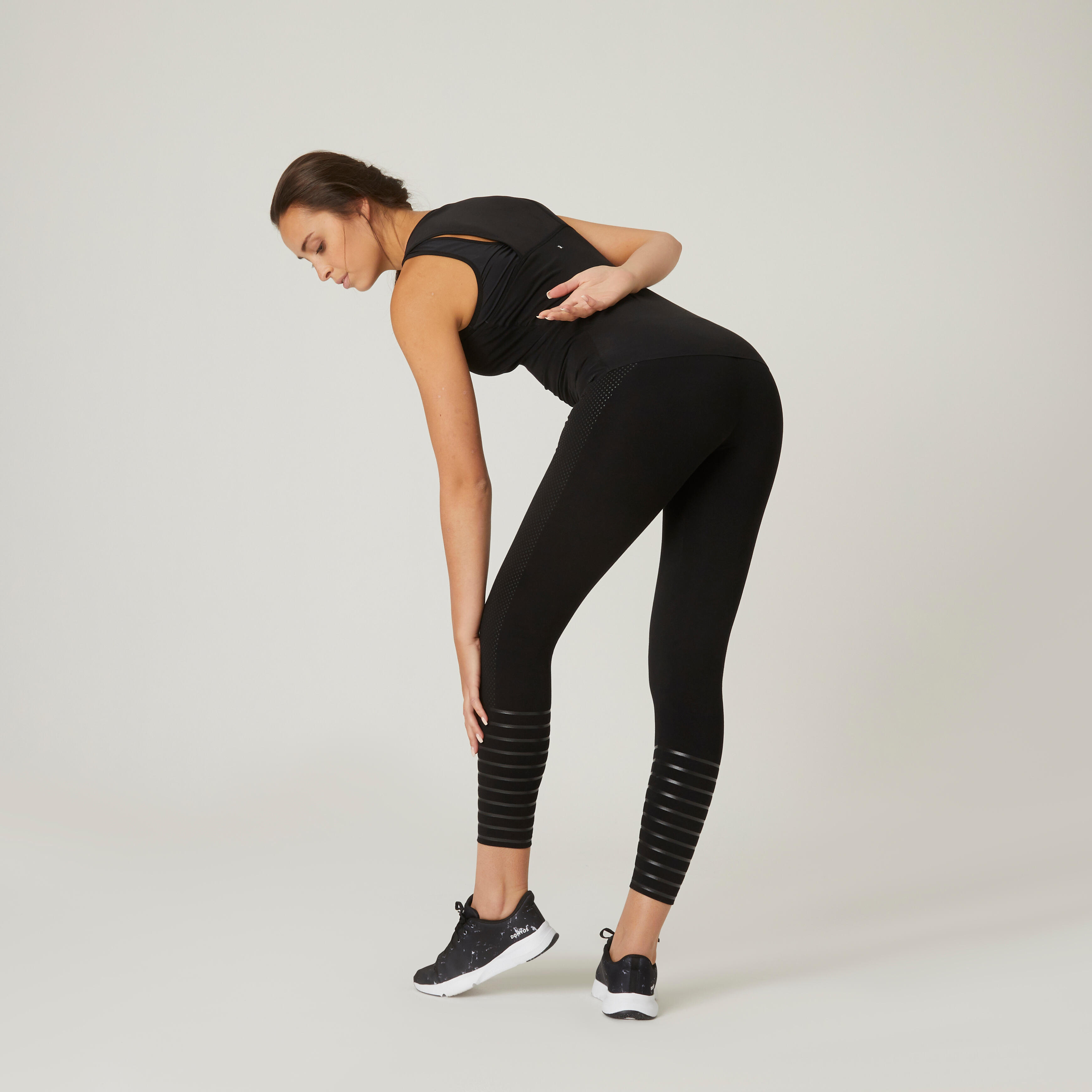 Shaping Cotton Fitness Leggings - Black 