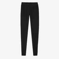 Mallas Leggings fitness algodón efecto vientre plano Mujer Domyos Fit 500 negro