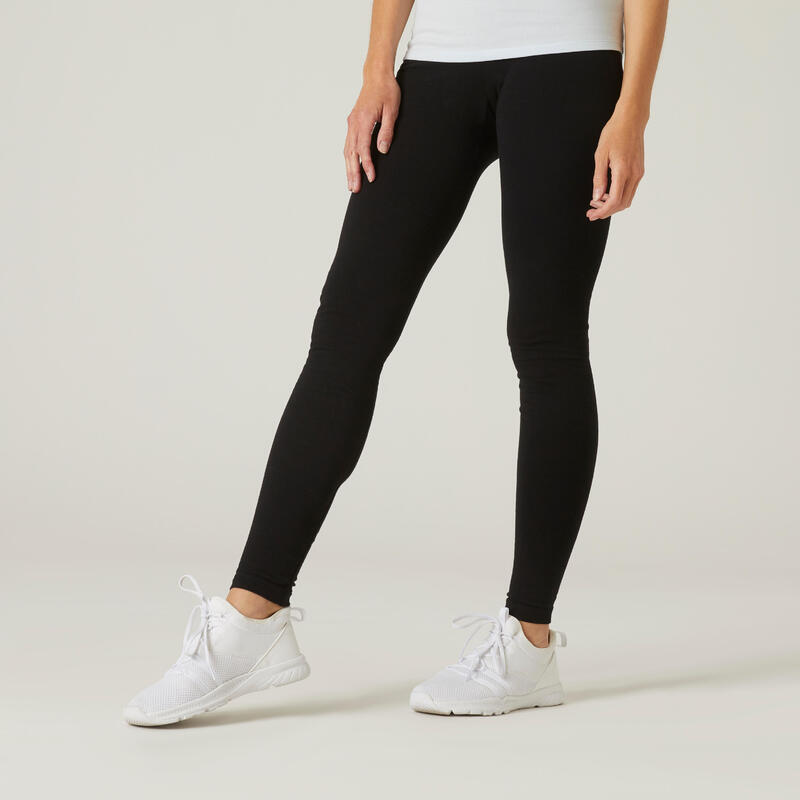 Portal Condición serie Leggings mallas fitness algodón efecto vientre plano Mujer Domyos Fit 500 |  Decathlon