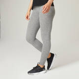 Women's Cotton Gym Legging 500 - Grey