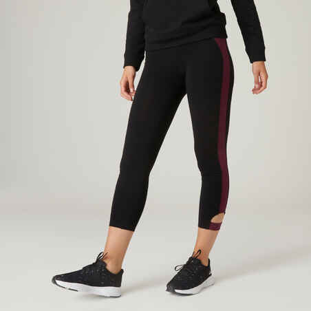 CALZAS DEPORTIVA MUJER 7/8 NEGRA 510 - Decathlon