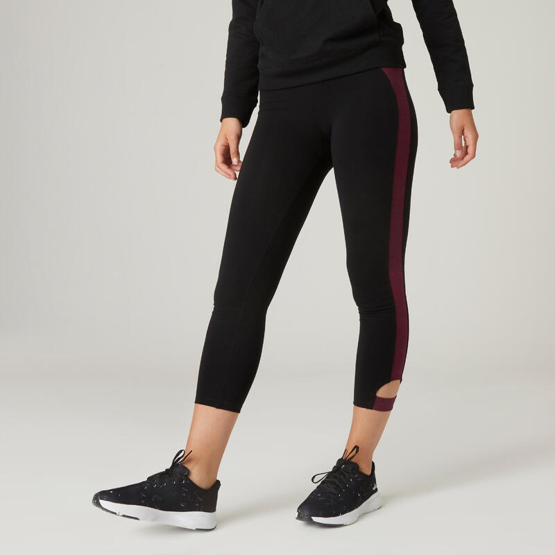 Леггинсы 7_SLASH_8 хлопоковые для фитнеса укороченные Decathlon 323770