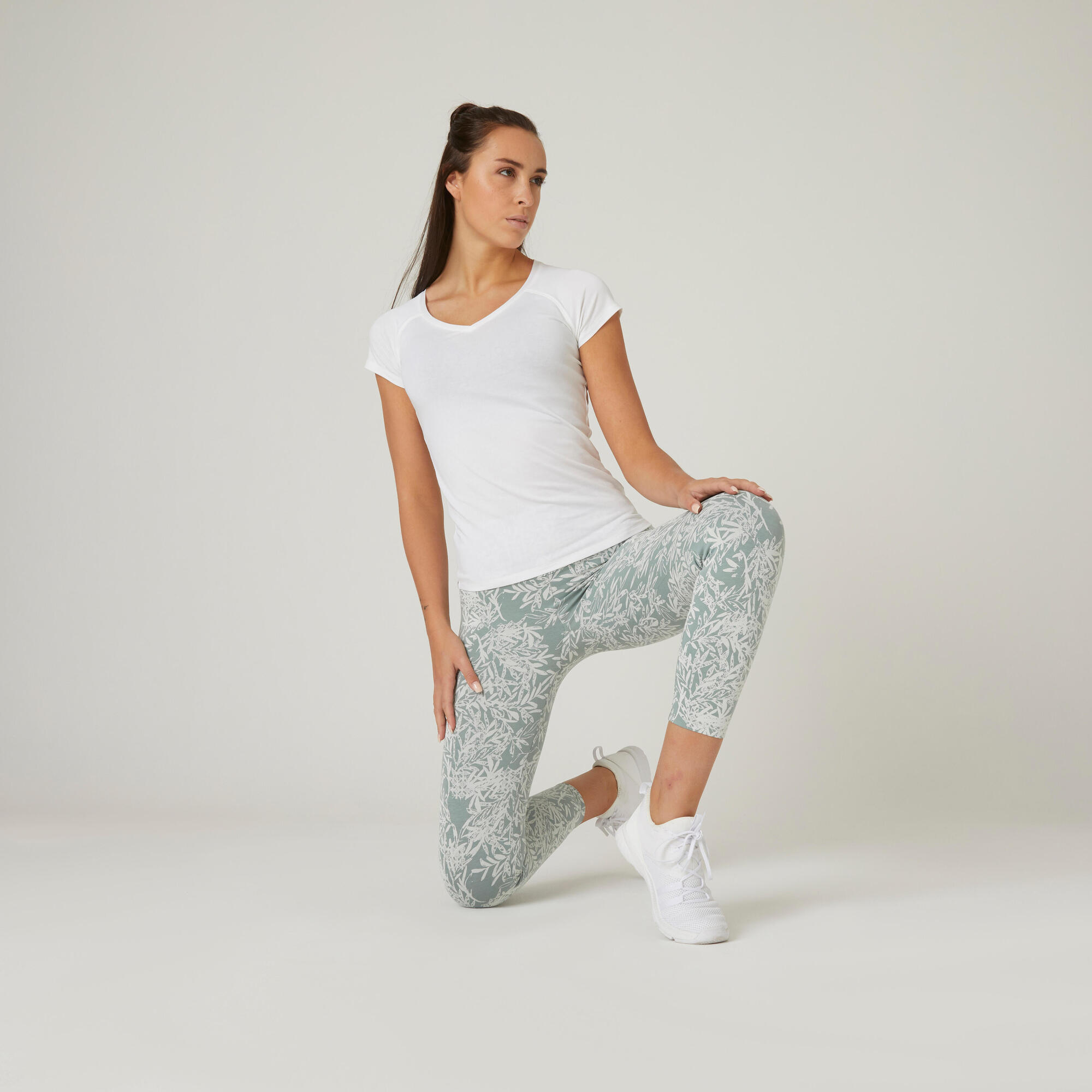 T shirt blanc femme decathlon sale
