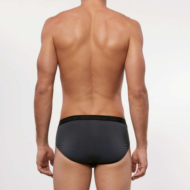 KALENJI Men's Breathable Running Briefs Dark Grey