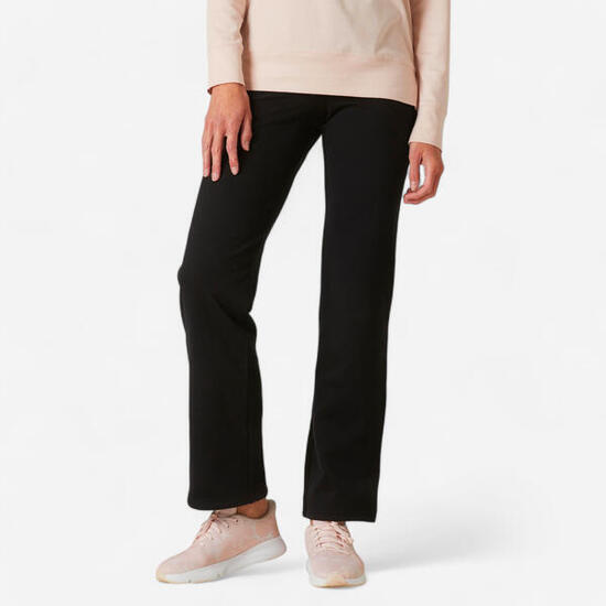 Pantalon Jogging Droit Fitness Femme - 120 noir