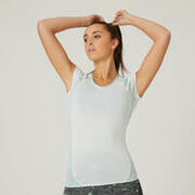 Women Cotton Blend Gym T-shirt Slim fit 520 - Green