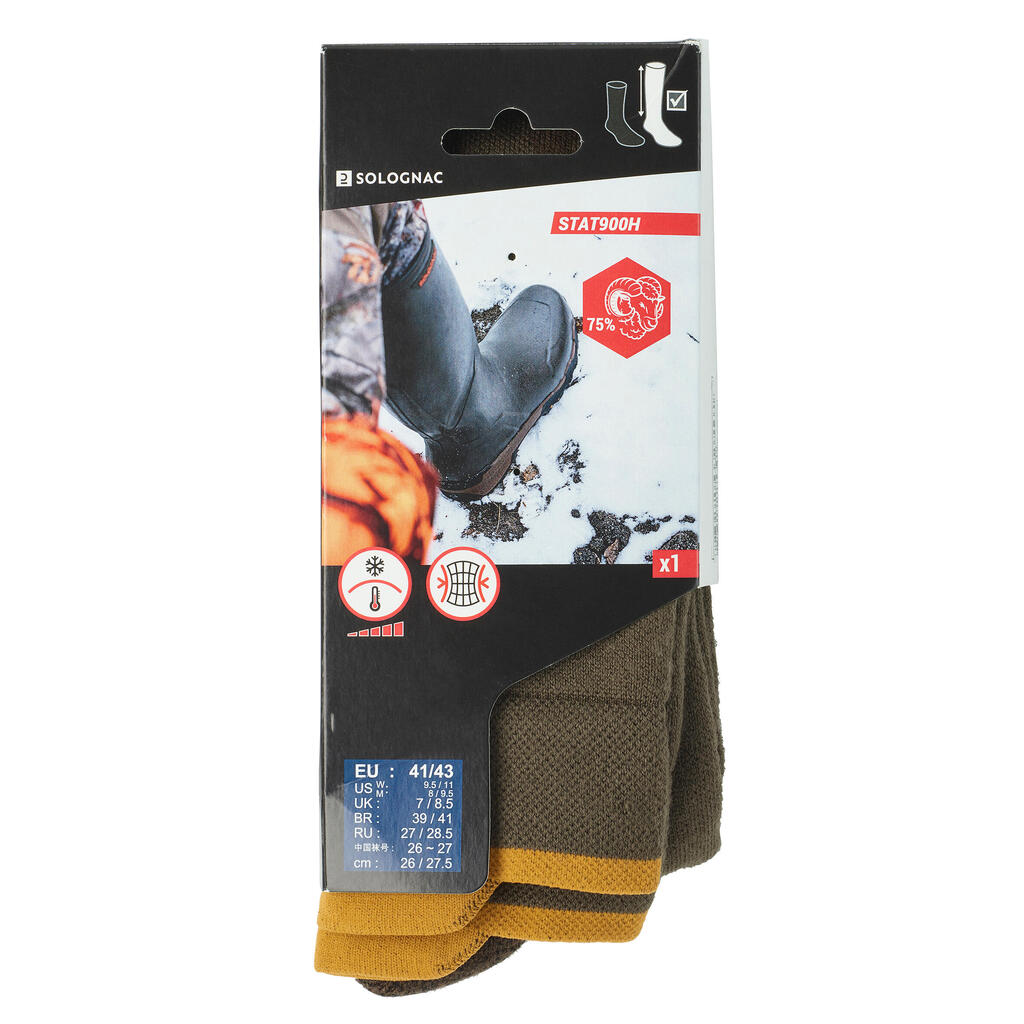 HUNTING WARM FULL-LENGTH MERINO WOOL SOCKS STAT 900