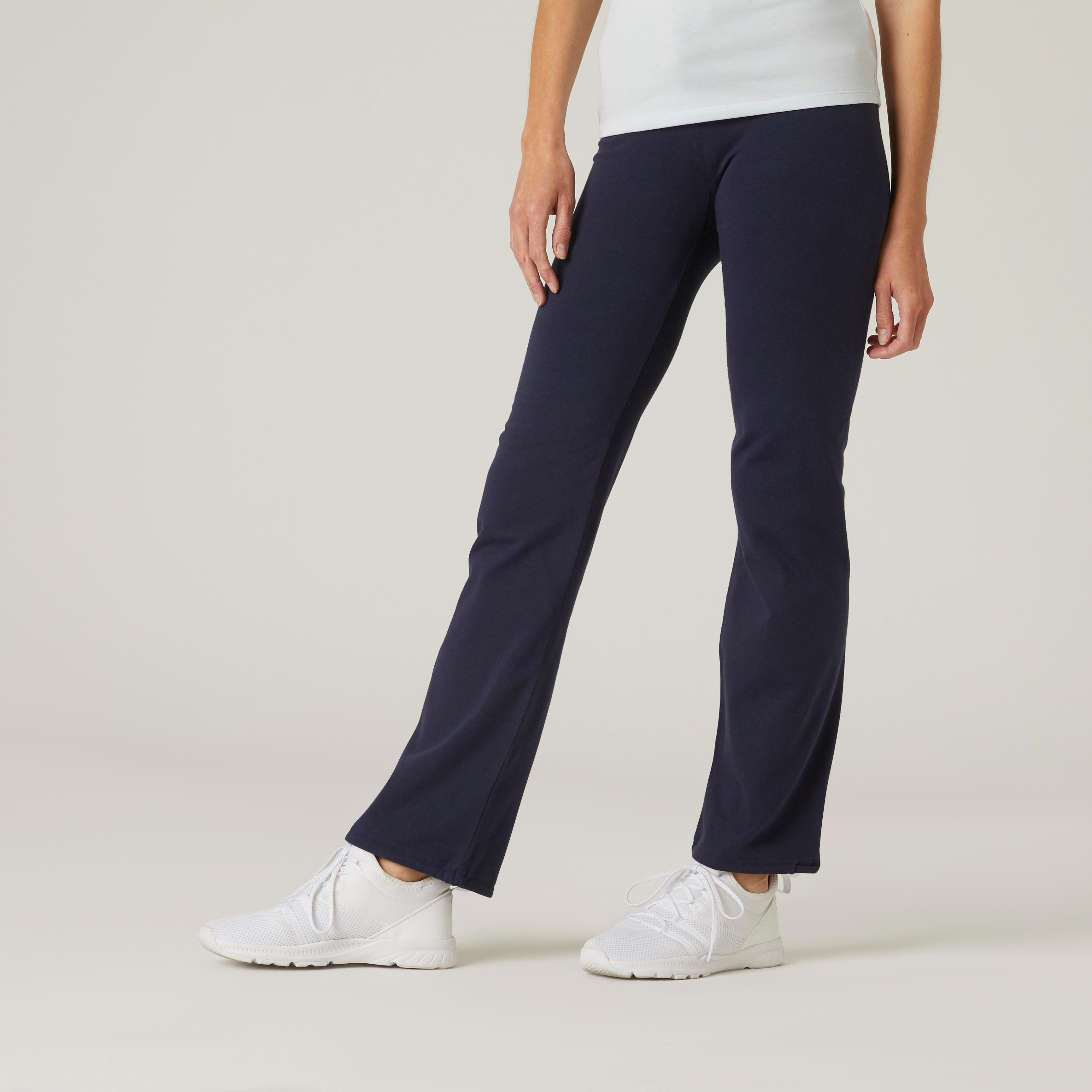 Cotton Fitness Leggings with Straight 