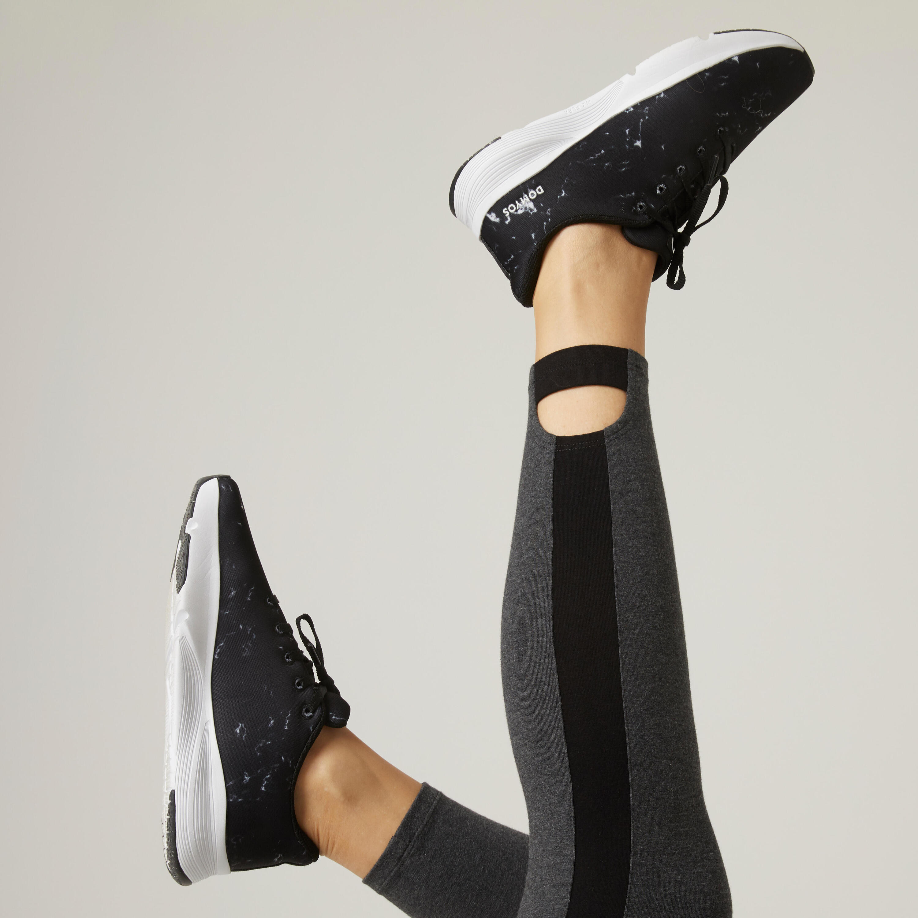 Stretchy Fitness Cotton Capri Leggings - Grey 4/6