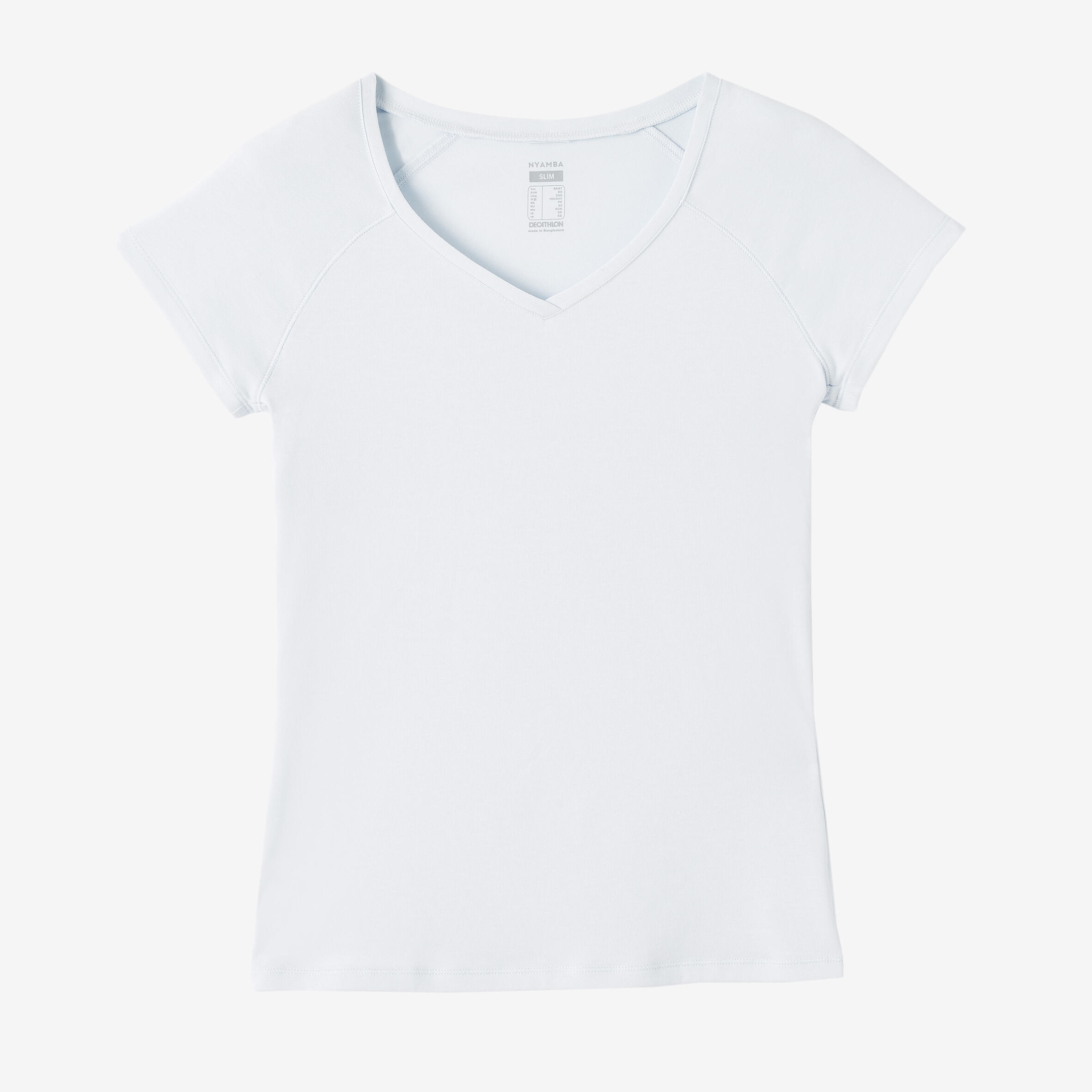 Women's Fitness V-Neck T-Shirt 500 - Fog Grey 6/6
