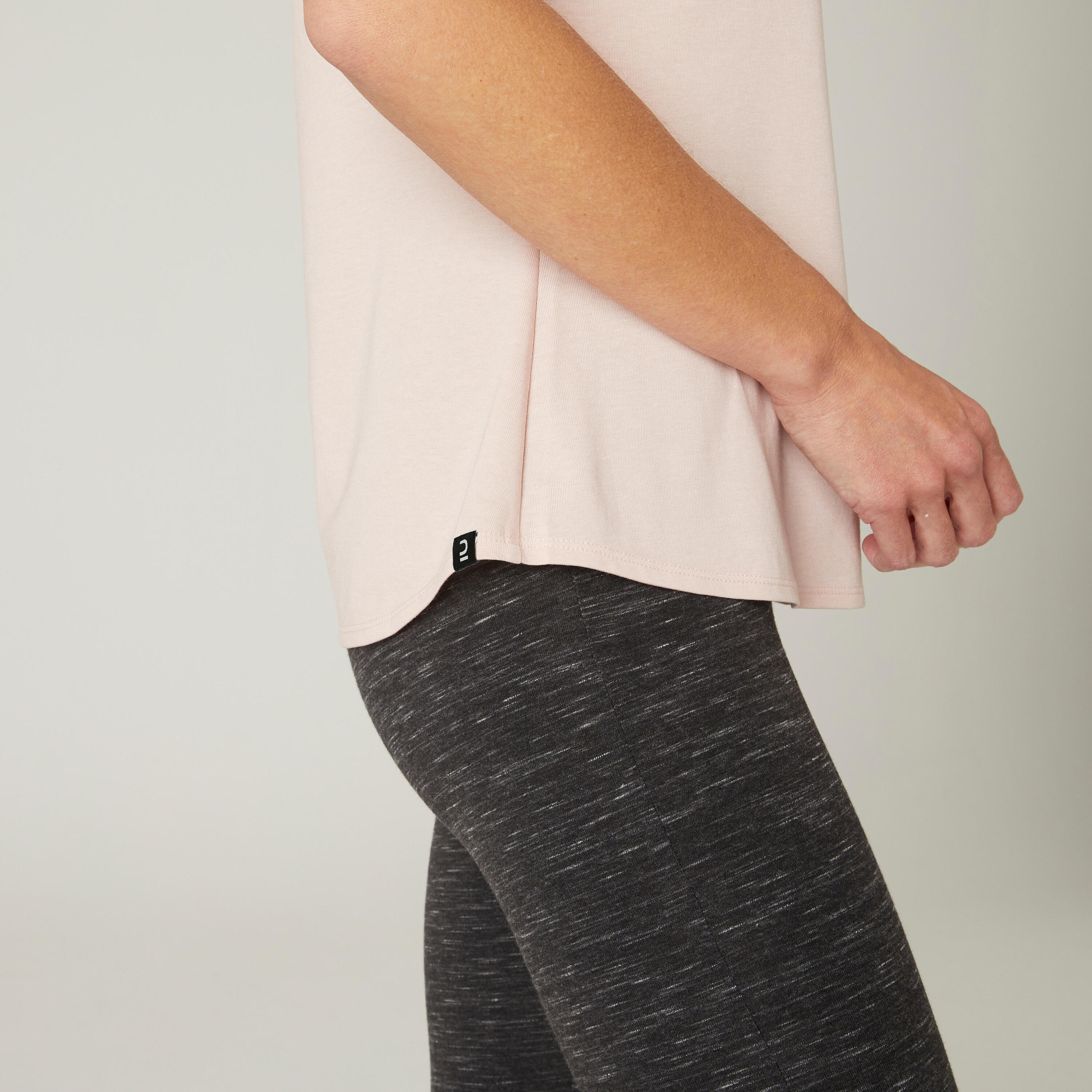 Stretchy Boat Neck Cotton Fitness T-Shirt 6/7