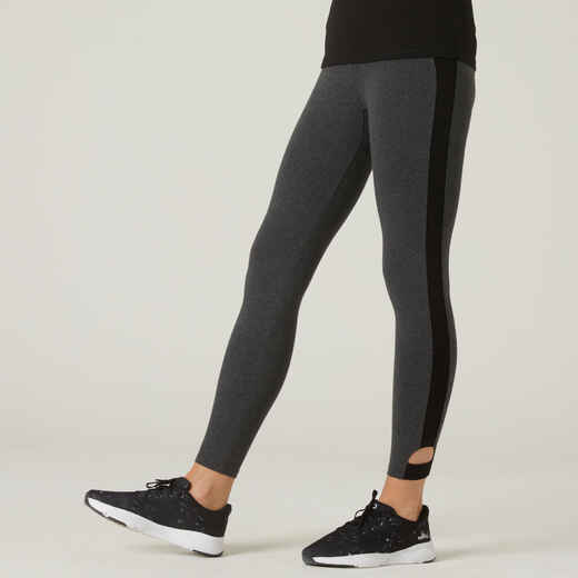 
      Stretchy Fitness Cotton Capri Leggings - Grey
  
