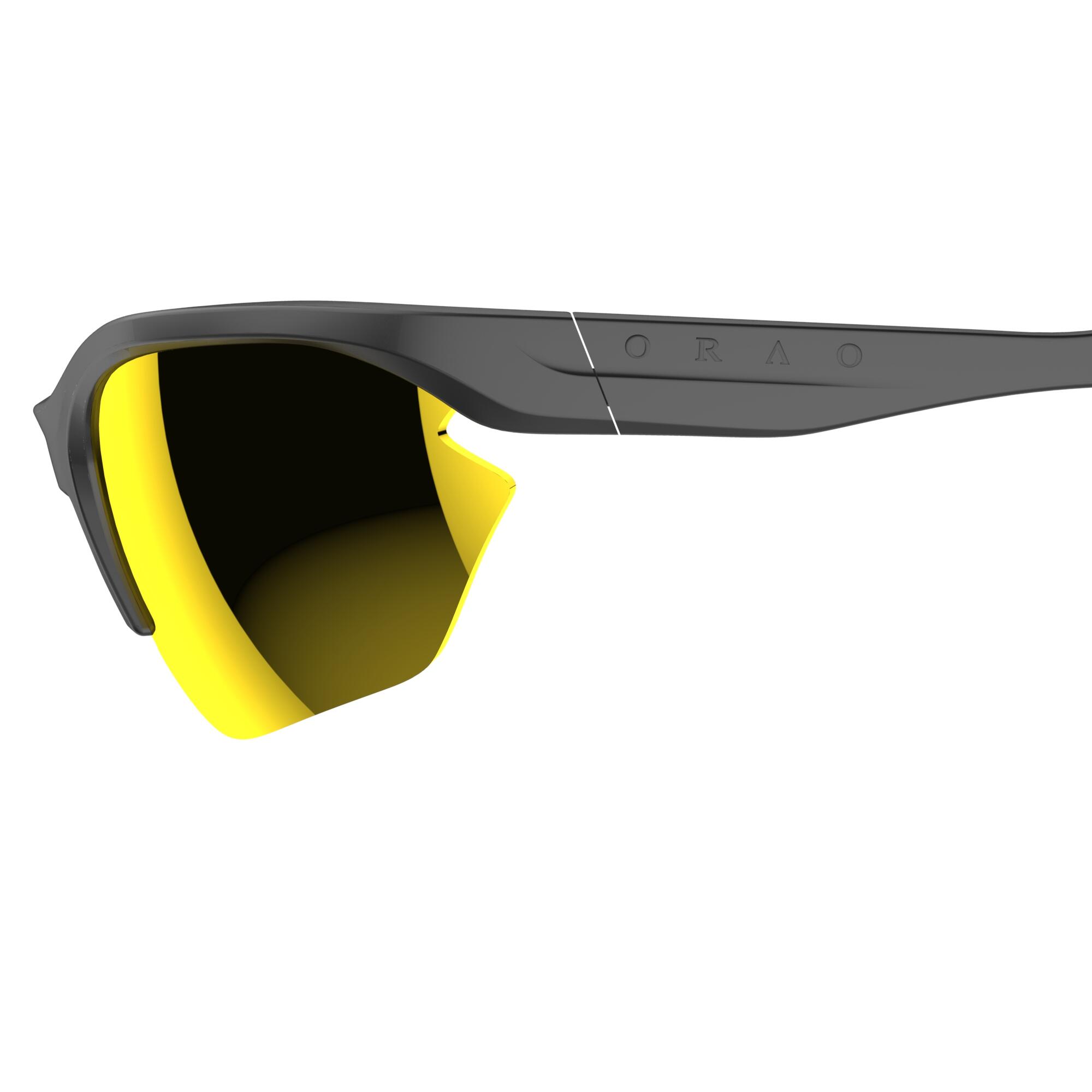PORTEL adult cycling & running sunglasses interchangeable lenses - grey 3/13