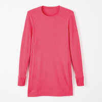 Women's Long-Sleeved Slim-Fit Cotton Crew Neck Fitness T-Shirt 520 - Pink