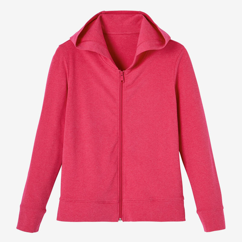 Dámská fitness mikina na zip 500 růžová