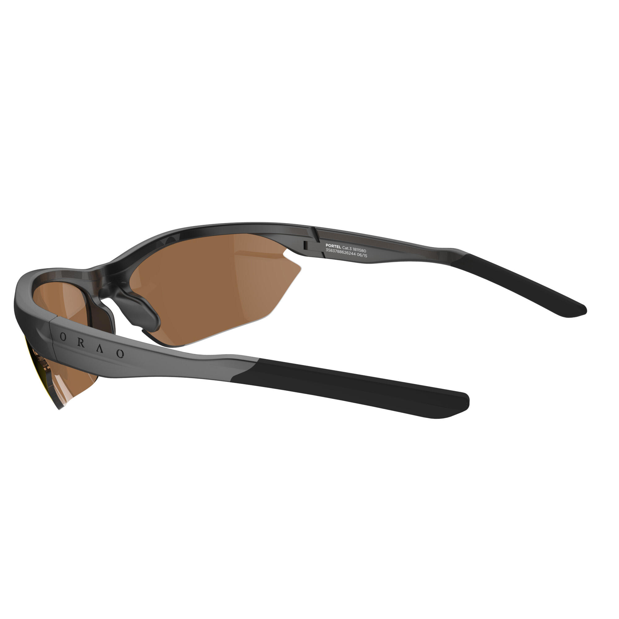 PORTEL adult cycling & running sunglasses interchangeable lenses - grey 5/13
