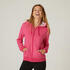 Women's Gym Cotton Fleece Hoodie Zip Jacket 500-Pink