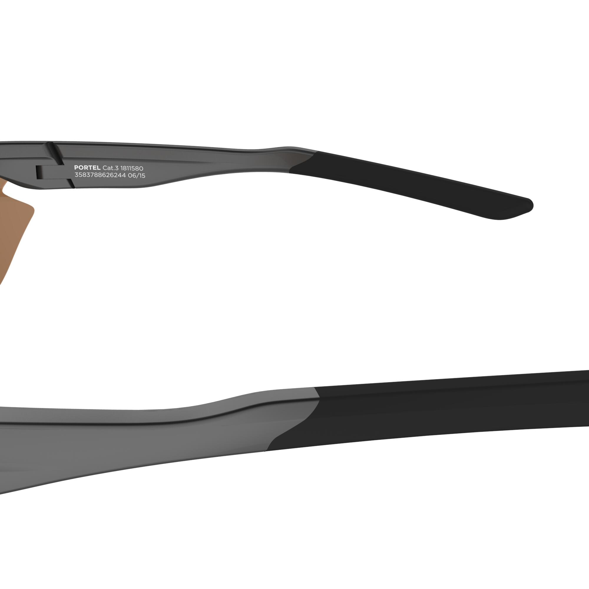 PORTEL adult cycling & running sunglasses interchangeable lenses - grey 6/13