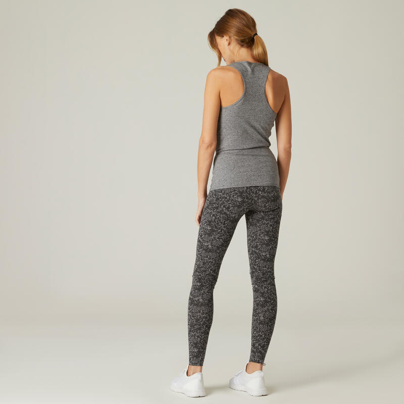 Леггинсы хлопковые для фитнеса Fit+ Decathlon 330052
