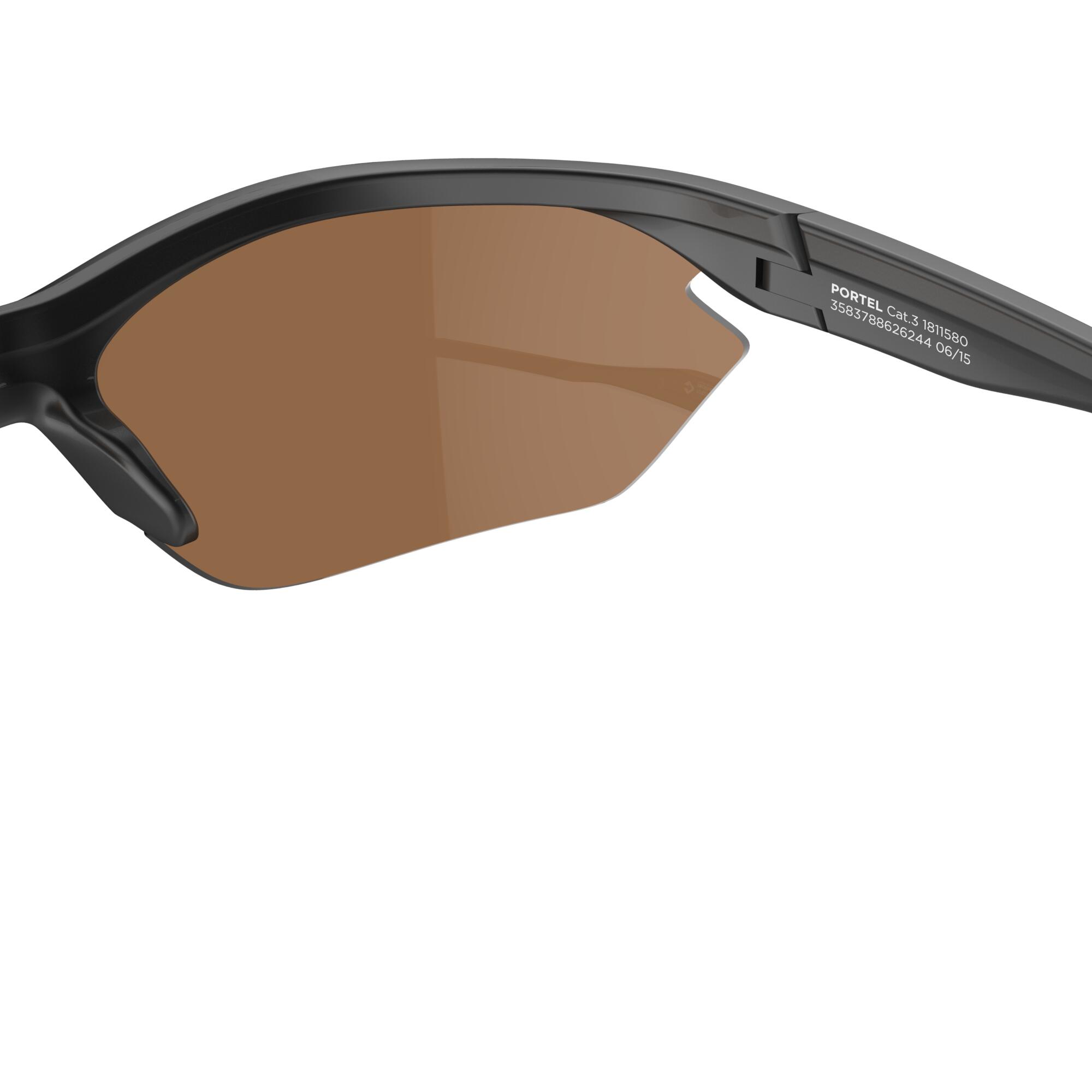 PORTEL adult cycling & running sunglasses interchangeable lenses - grey 8/13