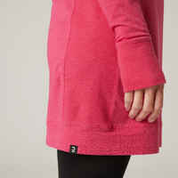 Women's Long-Sleeved Slim-Fit Cotton Crew Neck Fitness T-Shirt 520 - Pink