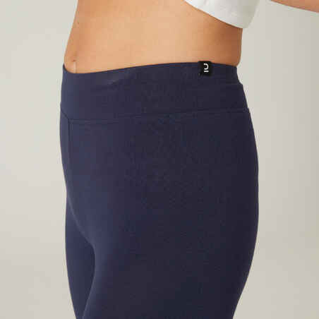 מכנסי ספורט צמודים לנשים דגם Fit+ 500 - כחול נייבי