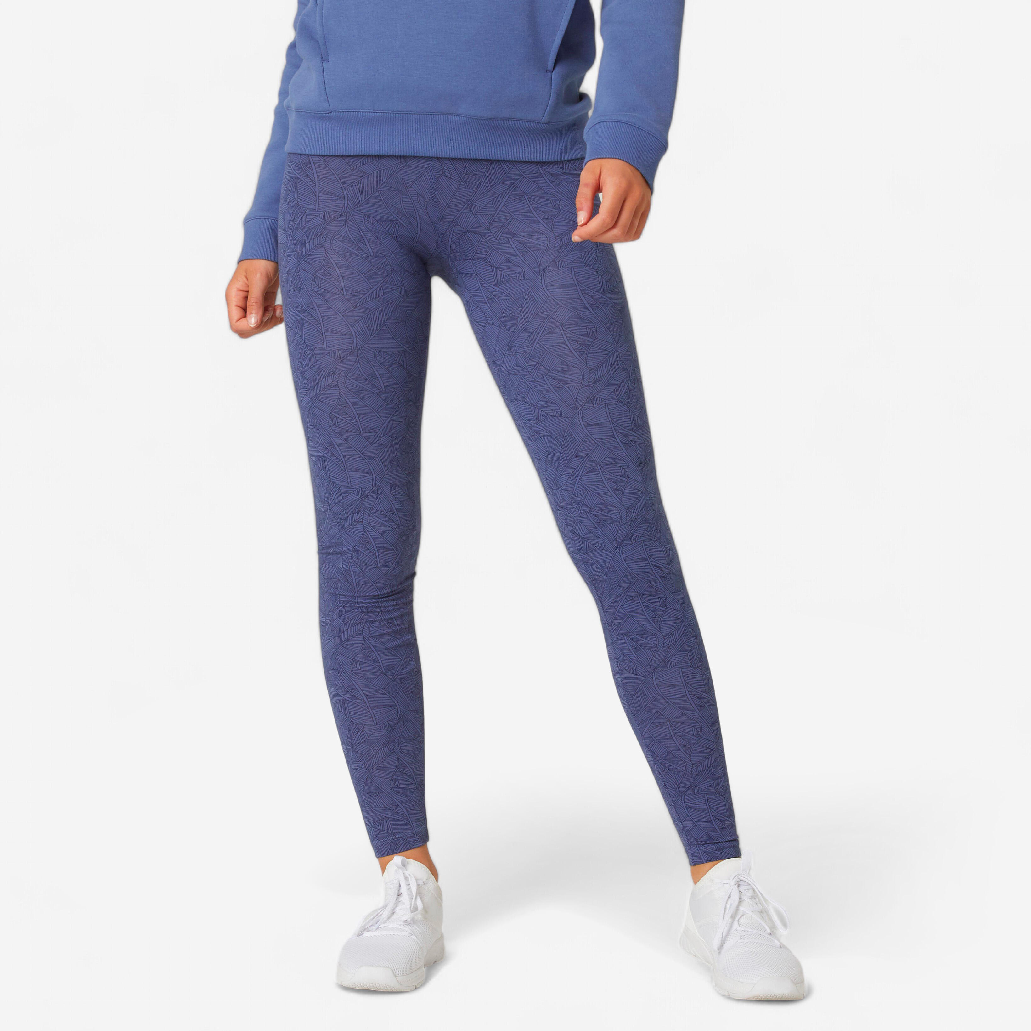 Blue cotton outlet leggings