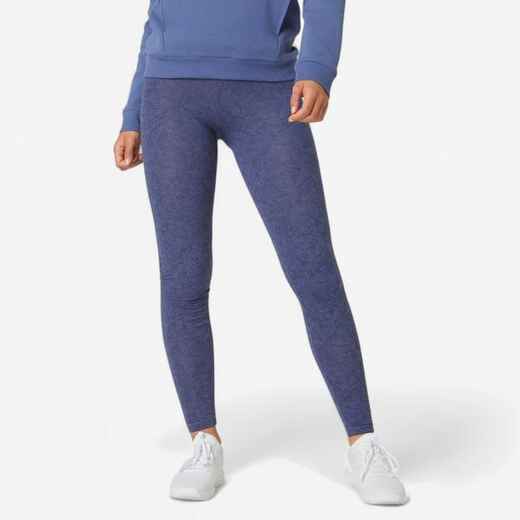 
      Women's Cotton Fitness Leggings - Blue
  