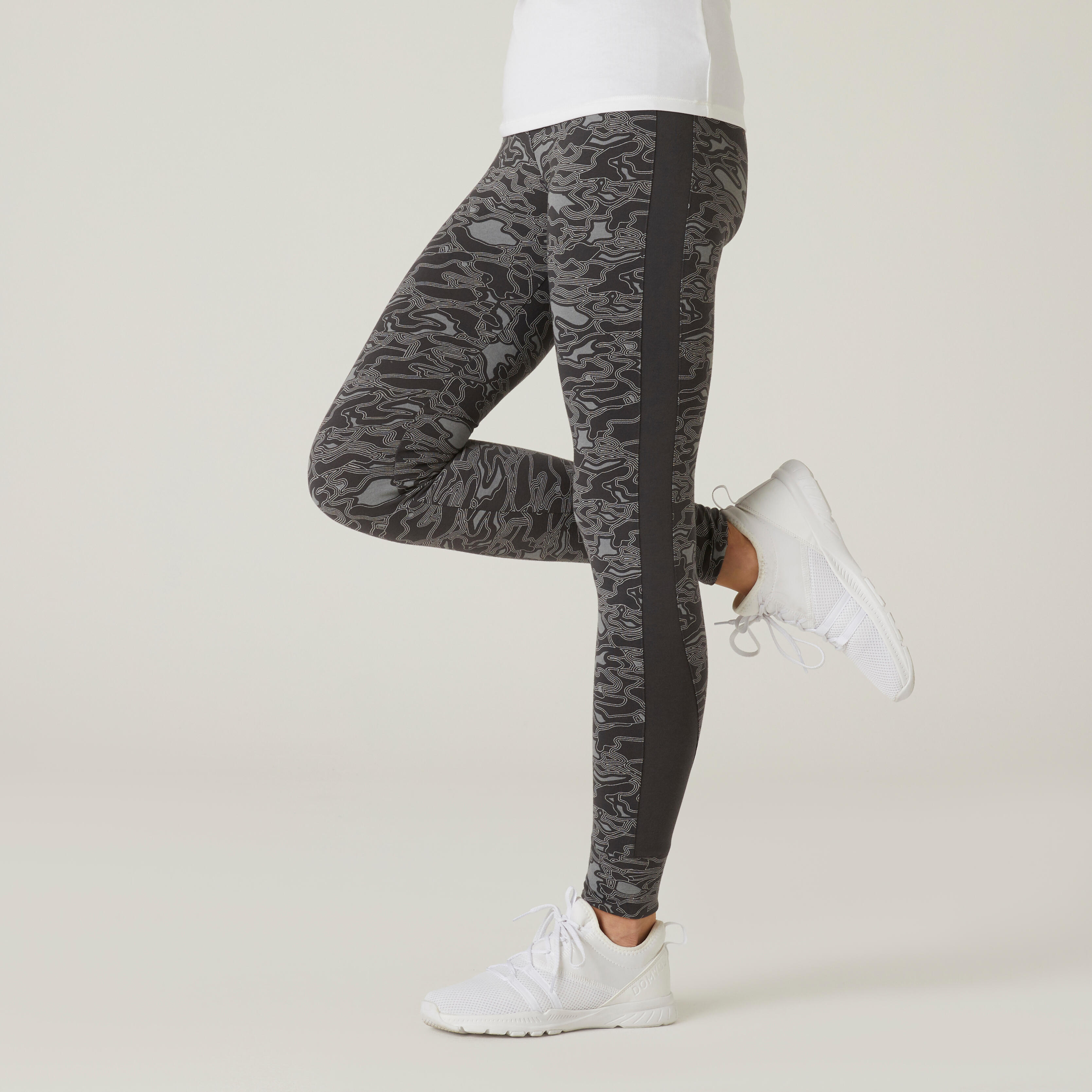 Stretchy High-Waisted Cotton Fitness 