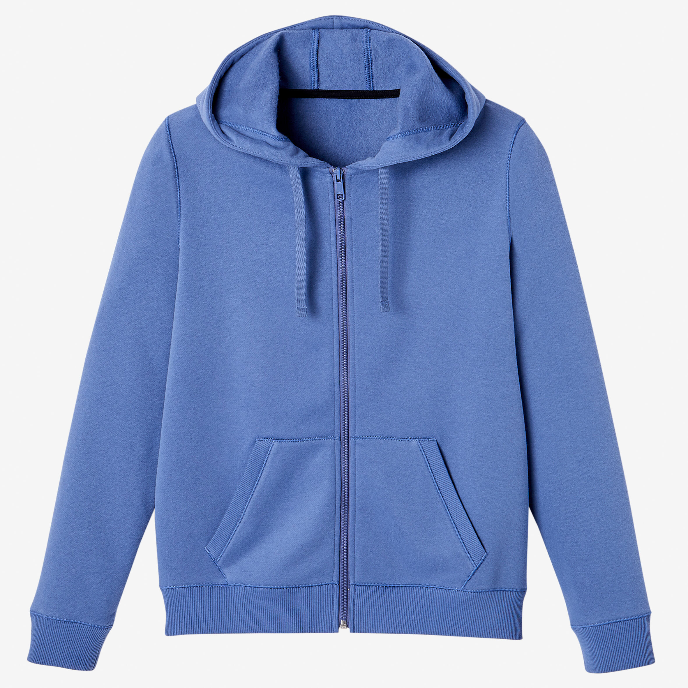 blue zip hoodie
