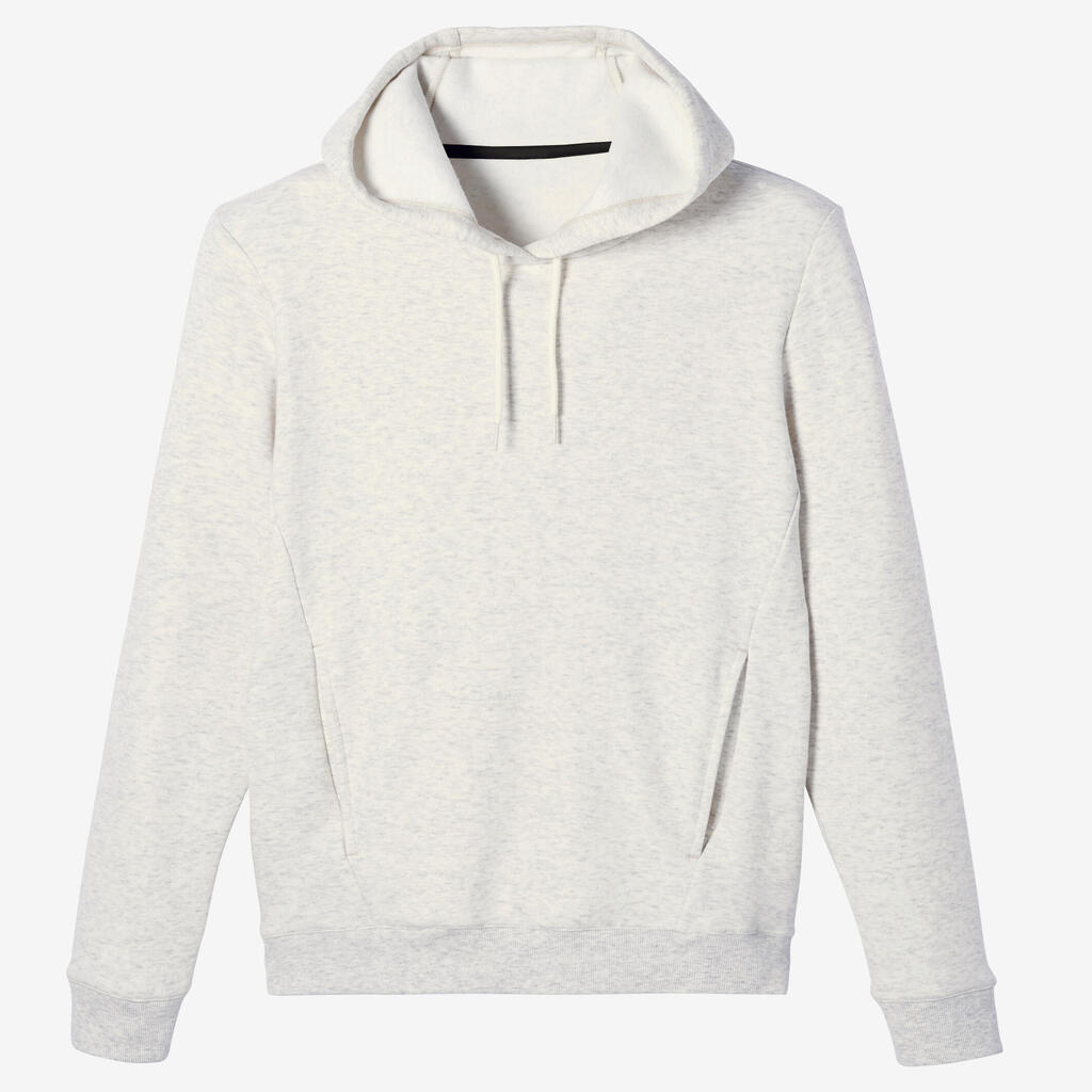 Fitness Hoodie with Kangaroo Pouch - White