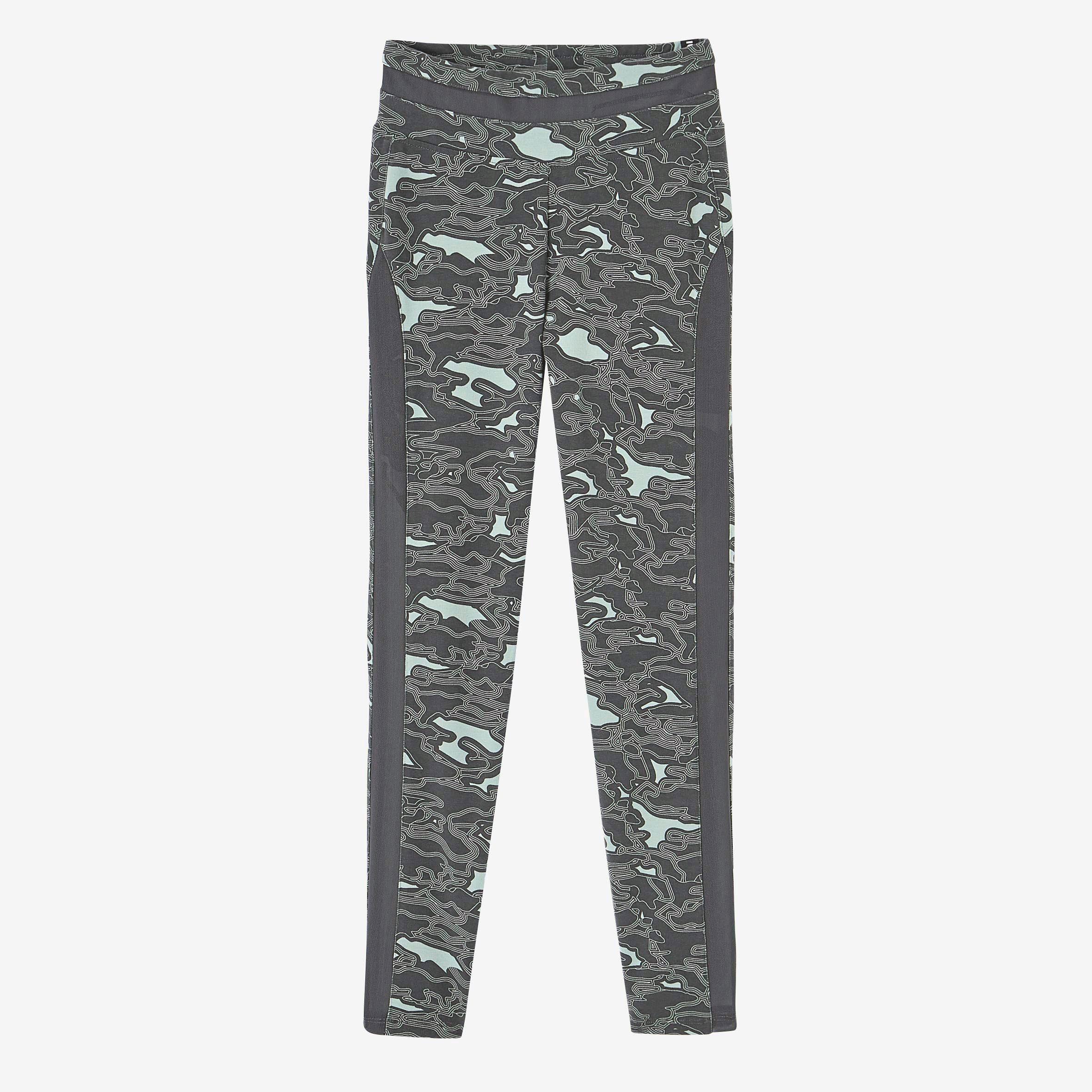 Stretchy Cotton Fitness 7/8 Leggings - Green Print 6/6