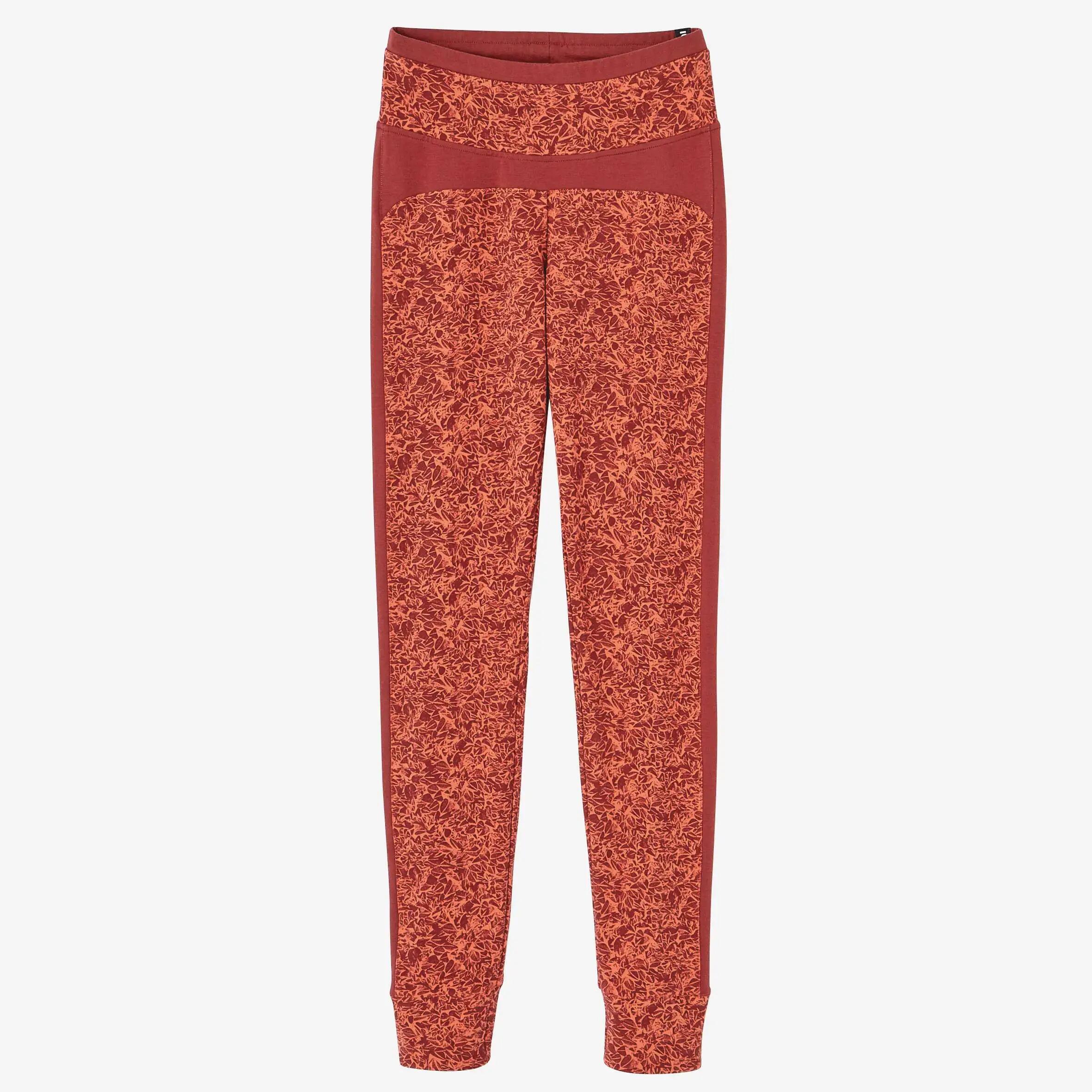 Stretchy High-Waisted Cotton Fitness Leggings - Red Print 6/6
