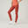 Legging fitness long coton extensible respirant femme - Fit+ rouge