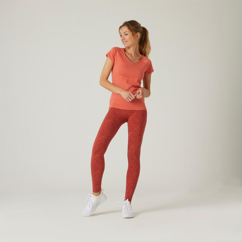 Леггинсы хлопковые для фитнеса Fit+ Decathlon 330052