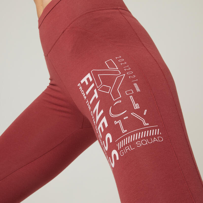 Леггинсы 7_SLASH_8 хлопоковые для фитнеса укороченные Decathlon 323770