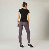 Leggings Fit+ Fitness Baumwolle Damen grau 