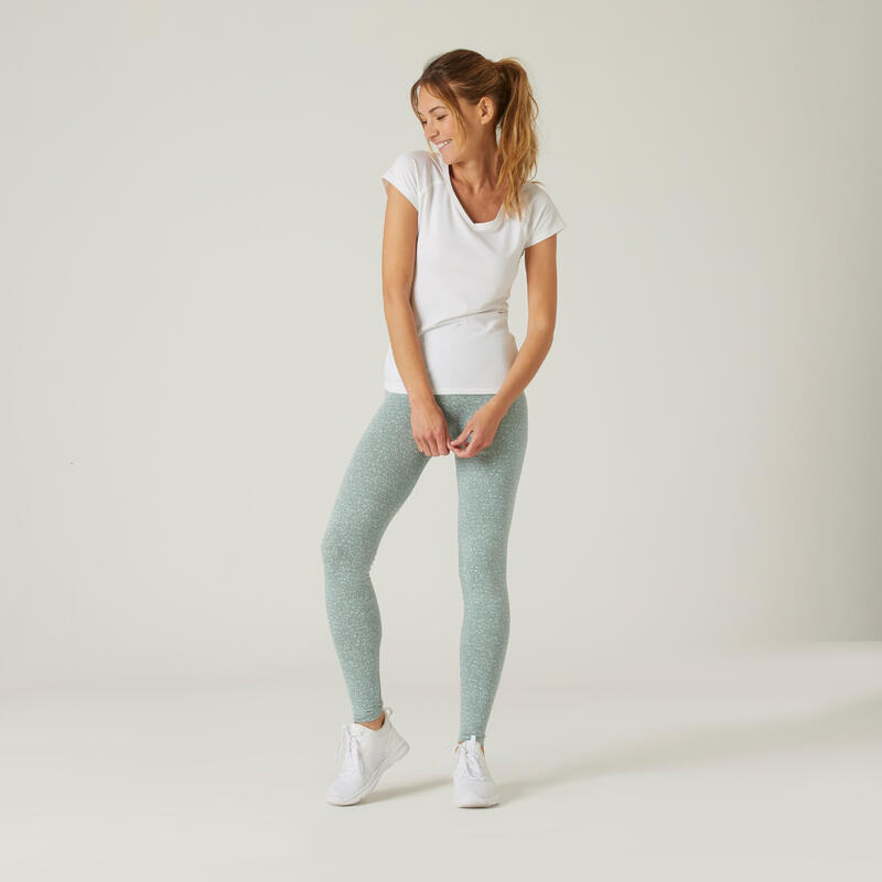 Леггинсы хлопковые для фитнеса Fit+ Decathlon 330052