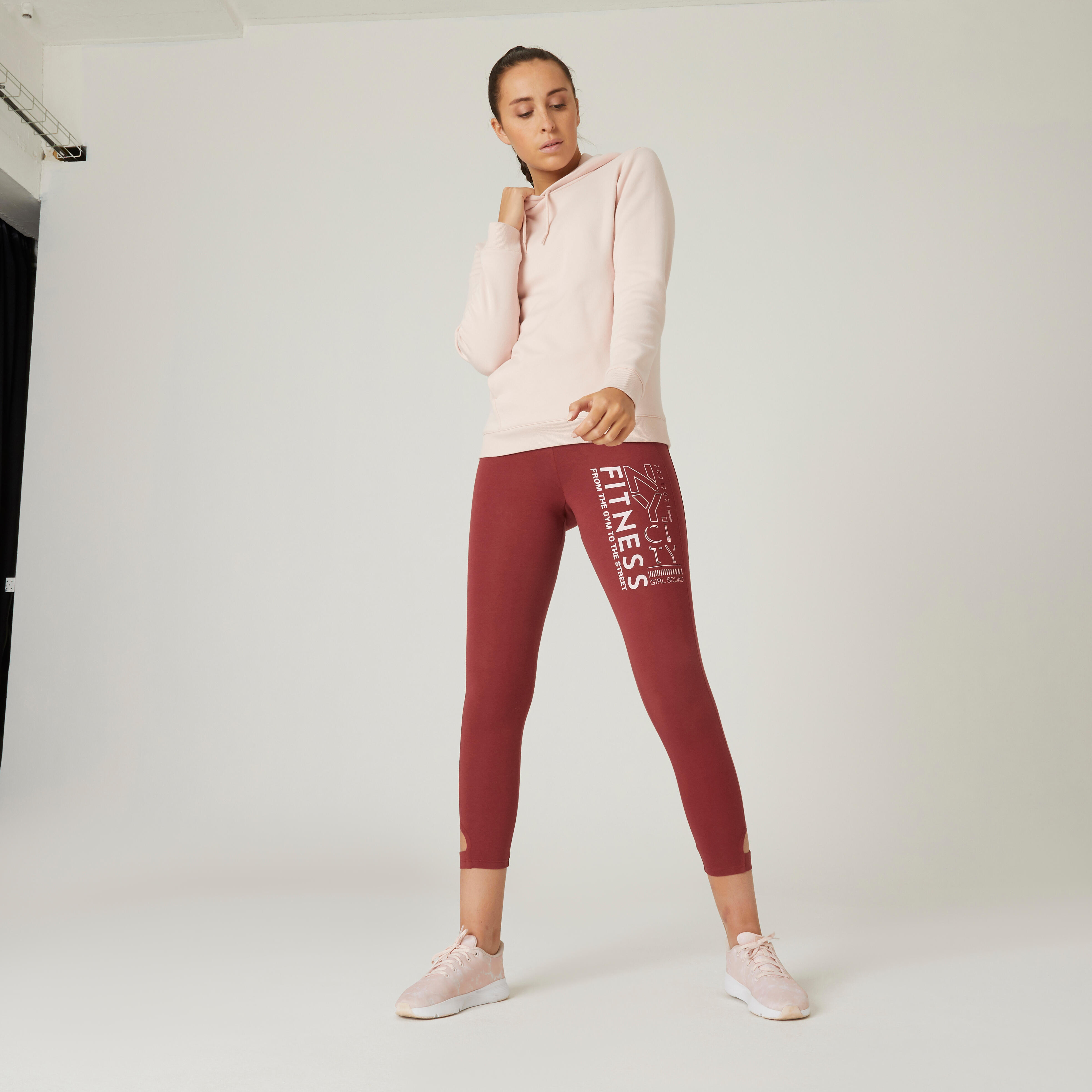 Stretch Cotton 7/8 Fitness Leggings 