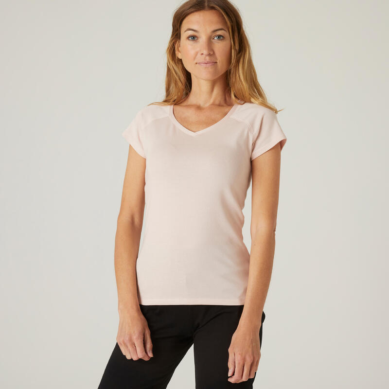 500 gym slim-fit cotton T-shirt - Women