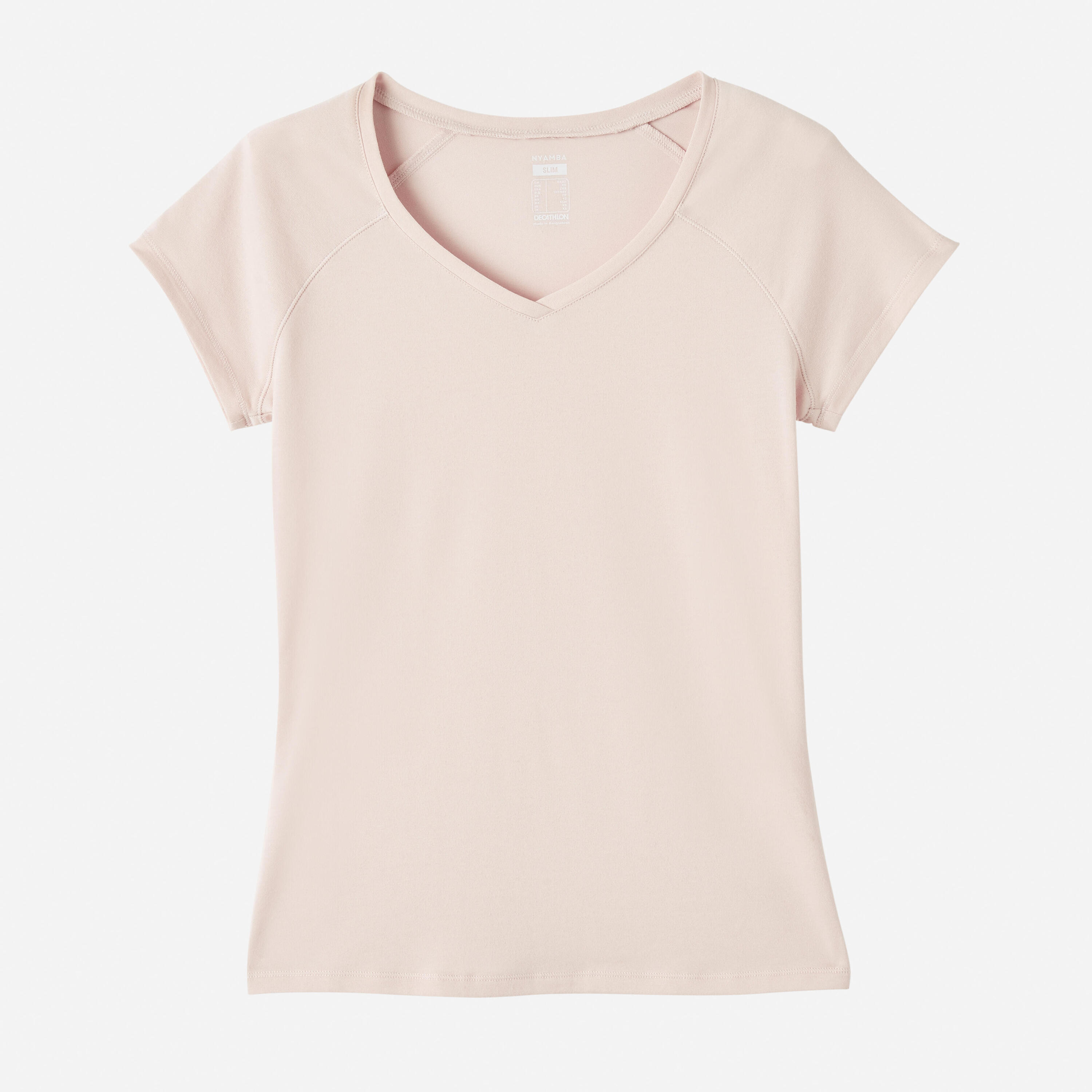 T-Shirt Damen V-Ausschnitt - 500 hellrosa 6/6