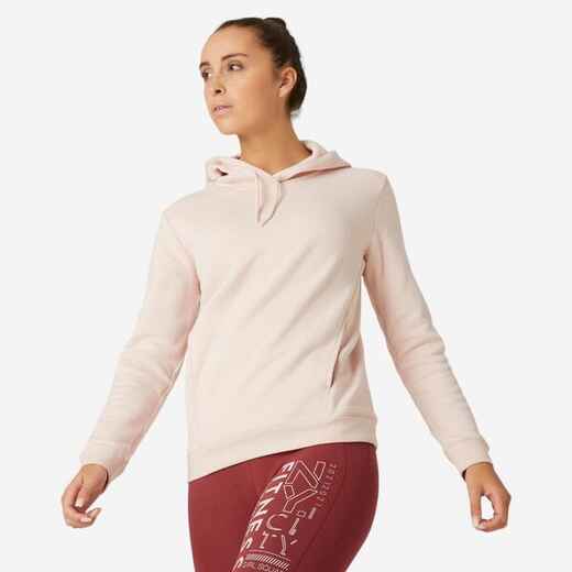 
      Sweat-shirt à capuche Fitness femme - 520 quartz rose
  