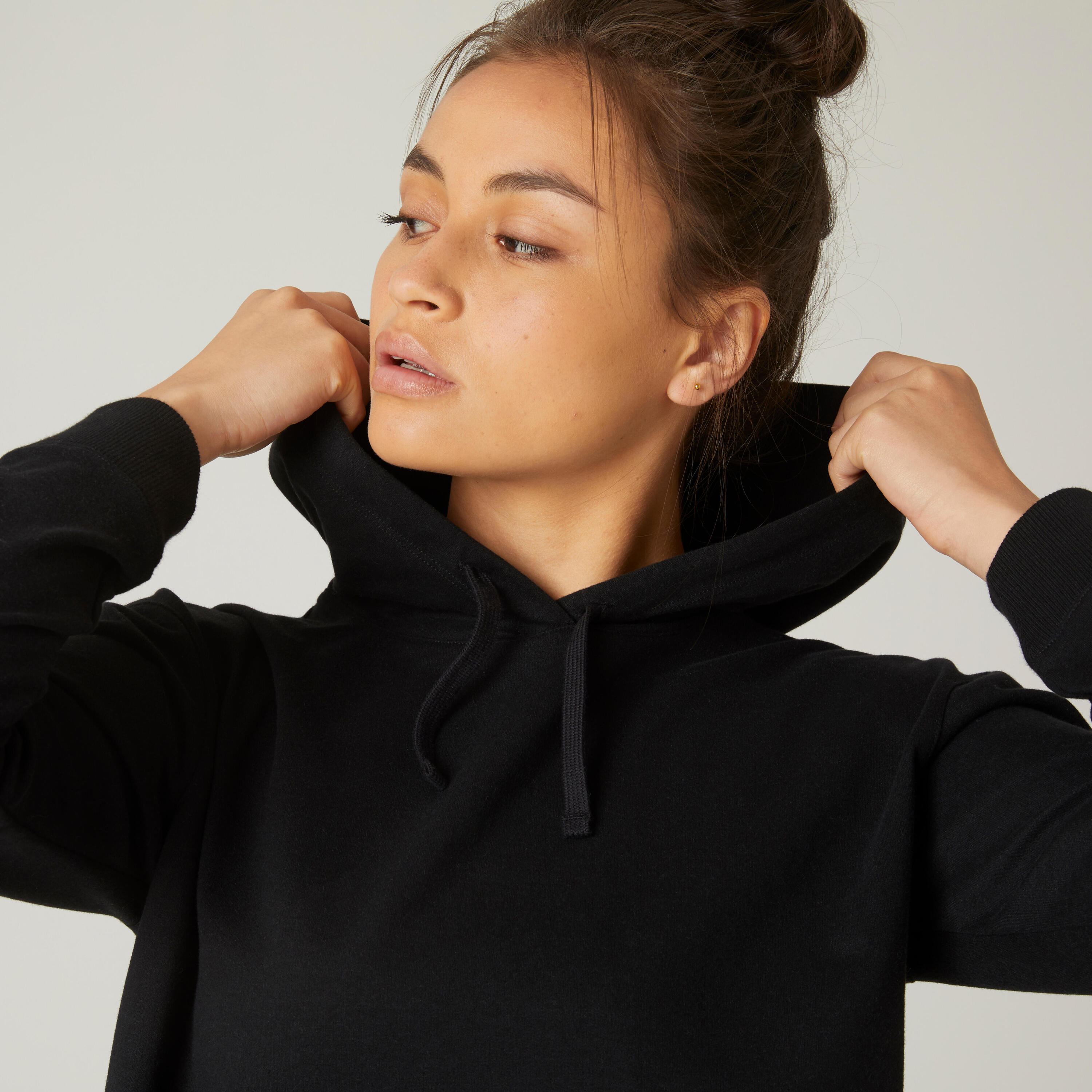 Women's Fitness Hoodie 500 - Black 4/6