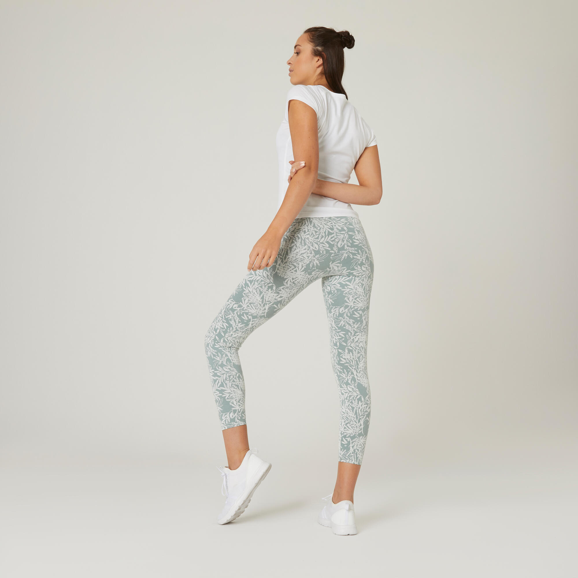 Fitness Shaping Cotton Leggings - Green 