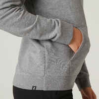 Women's Fitness Hoodie 500 - Grey